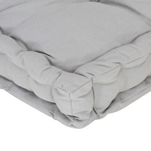 Cuscino per Pallet e Pavimento in Cotone 120x40x7 cm Grigio cod mxl 54226
