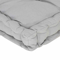 Cuscino per Pallet e Pavimento in Cotone 120x40x7 cm Grigio 48677