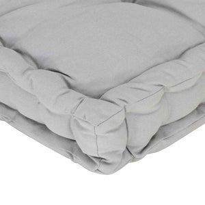 Cuscino per Pallet e Pavimento in Cotone 120x40x7 cm Grigio 48677