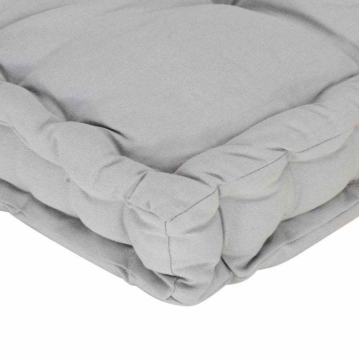Cuscino per Pallet e Pavimento in Cotone 120x40x7 cm Grigio 48677