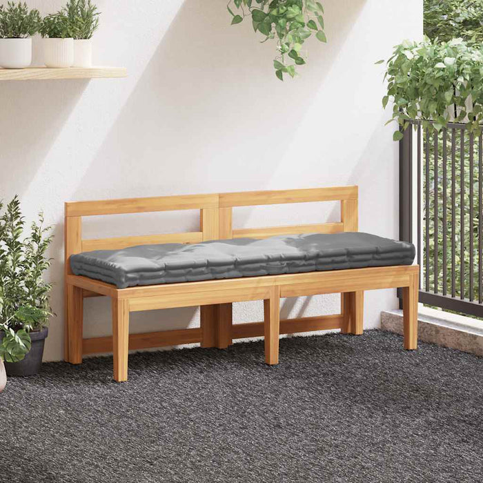 Cuscino per Pallet e Pavimento in Cotone 120x40x7 cm Grigio 48677