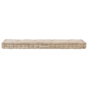 Cuscino per Pallet e Pavimento in Cotone 120x40x7 cm Beige cod mxl 74574