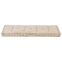 Cuscino per Pallet e Pavimento in Cotone 120x40x7 cm Beige cod mxl 74574