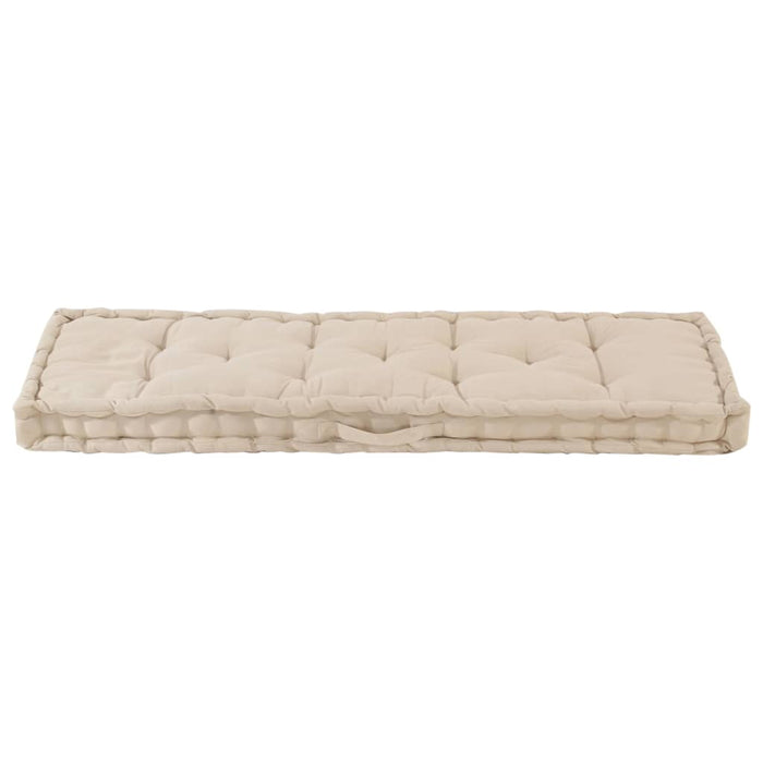 Cuscino per Pallet e Pavimento in Cotone 120x40x7 cm Beige cod mxl 74574