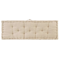 Cuscino per Pallet e Pavimento in Cotone 120x40x7 cm Beige cod mxl 74574