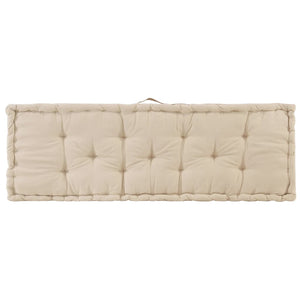 Cuscino per Pallet e Pavimento in Cotone 120x40x7 cm Beige cod mxl 74574