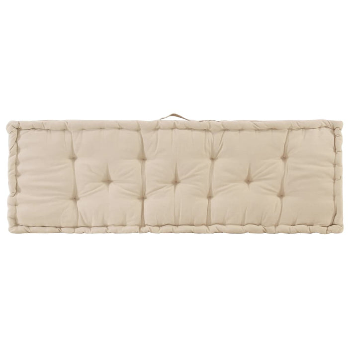 Cuscino per Pallet e Pavimento in Cotone 120x40x7 cm Beige cod mxl 74574