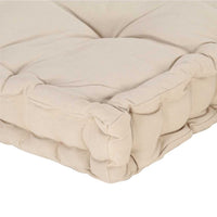 Cuscino per Pallet e Pavimento in Cotone 120x40x7 cm Beige 48679