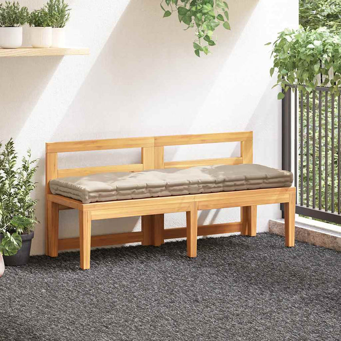 Cuscino per Pallet e Pavimento in Cotone 120x40x7 cm Beige 48679