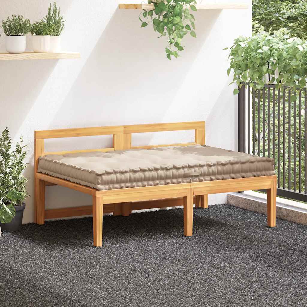 Cuscino per Pallet e Pavimento in Cotone 120x80x10 cm Beige 48680