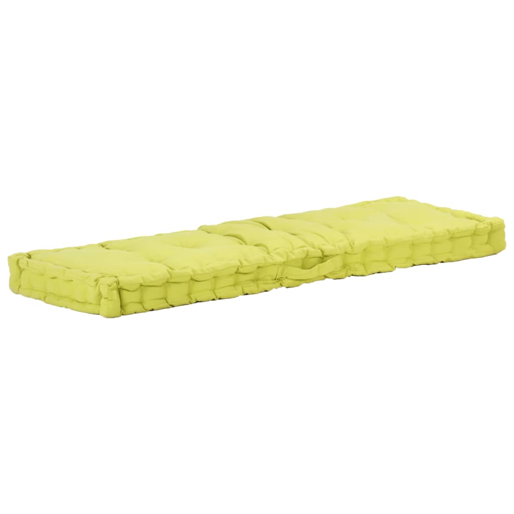 Cuscino per Pallet e Pavimento in Cotone 120x40x7 cm Verde cod mxl 42393