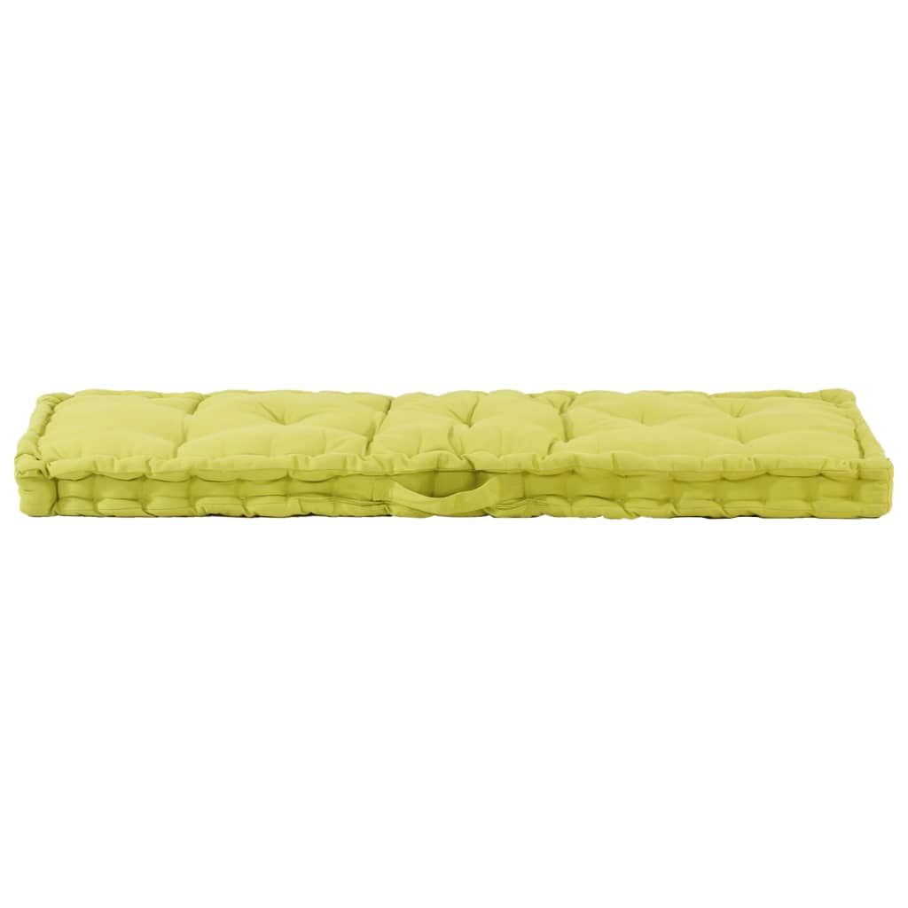 Cuscino per Pallet e Pavimento in Cotone 120x40x7 cm Verde cod mxl 42393