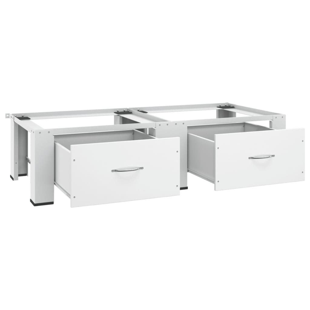 Supporto Doppio Lavatrice e Asciugatrice con Cassetti Bianco 51195