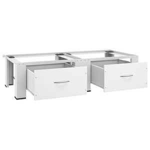 Supporto Doppio Lavatrice e Asciugatrice con Cassetti Bianco 51195