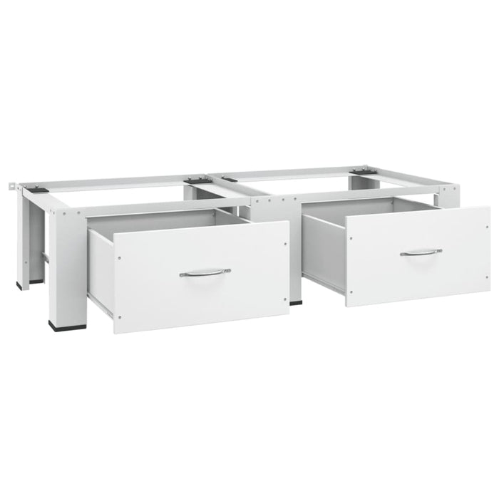 Supporto Doppio Lavatrice e Asciugatrice con Cassetti Bianco 51195