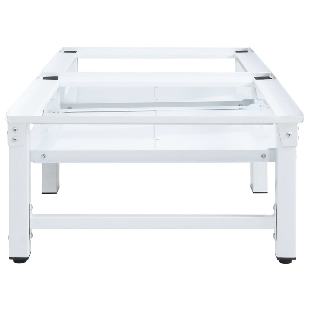 Supporto Lavatrice e Asciugatrice con Mensola Estraibile Bianco