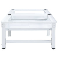 Supporto Lavatrice e Asciugatrice con Mensola Estraibile Bianco