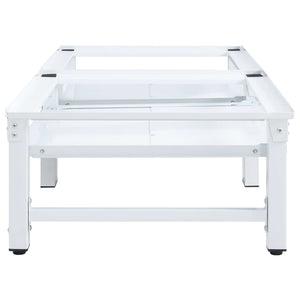 Supporto Lavatrice e Asciugatrice con Mensola Estraibile Bianco