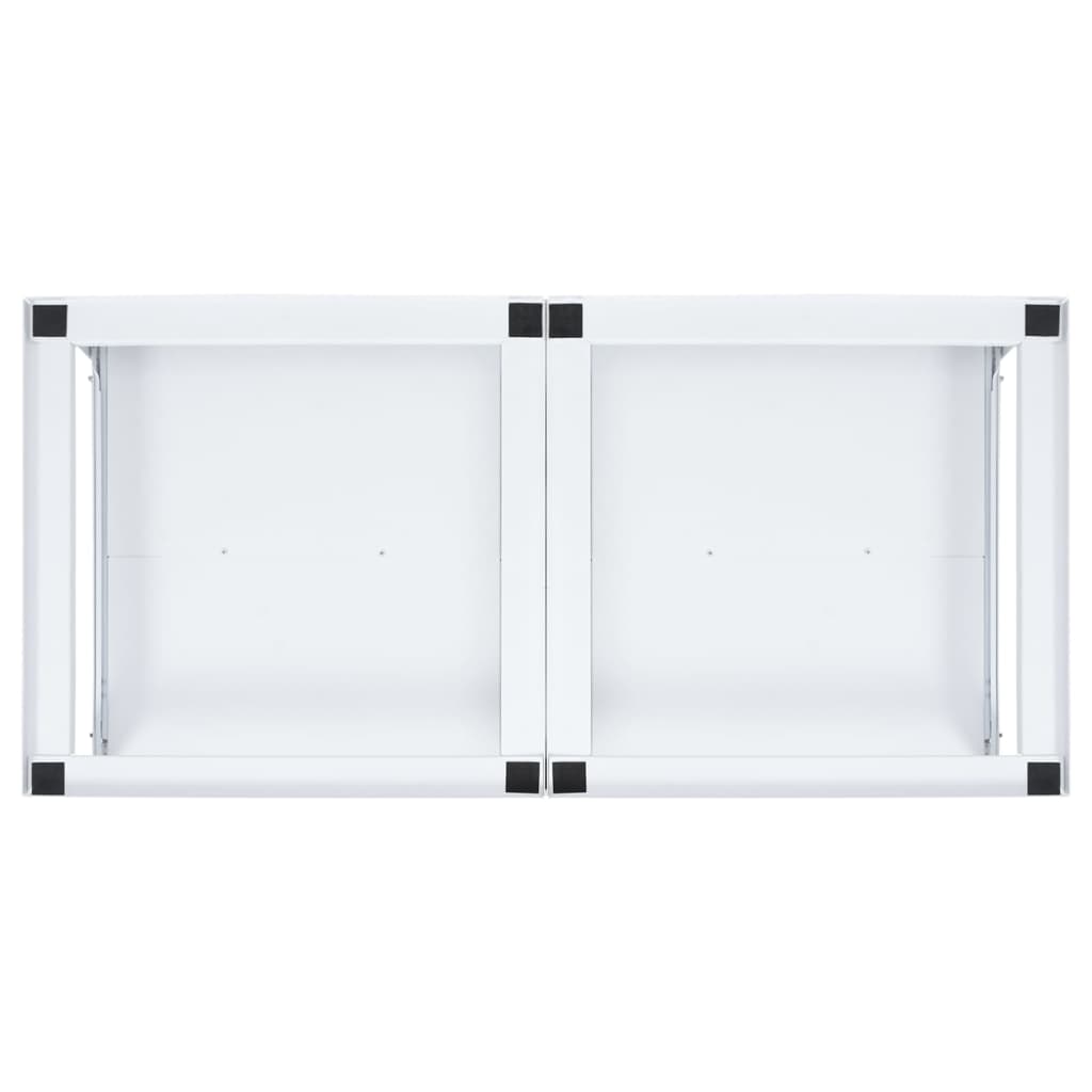 Supporto Lavatrice e Asciugatrice con Mensola Estraibile Bianco