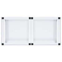 Supporto Lavatrice e Asciugatrice con Mensola Estraibile Bianco