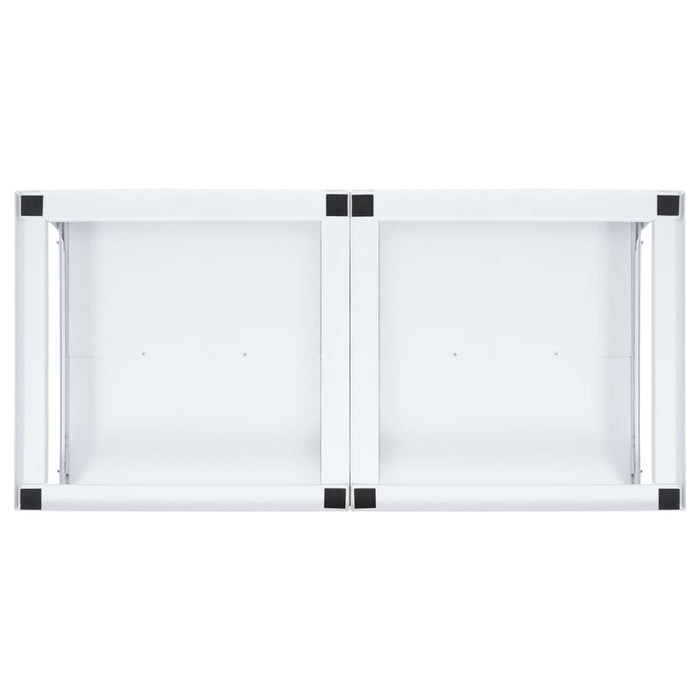 Supporto Lavatrice e Asciugatrice con Mensola Estraibile Bianco