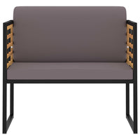 Sedie da Giardino con Cuscini 2 pz in Legno Acacia Grigio Scuro 46508