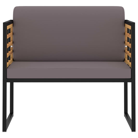 Sedie da Giardino con Cuscini 2 pz in Legno Acacia Grigio Scuro 46508