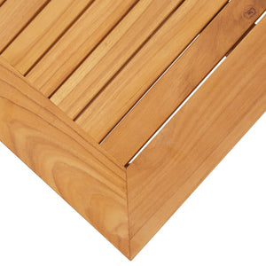 Tavolino da Giardino 45x45x38cm in Legno di Teak e Acciaio Inox 46512