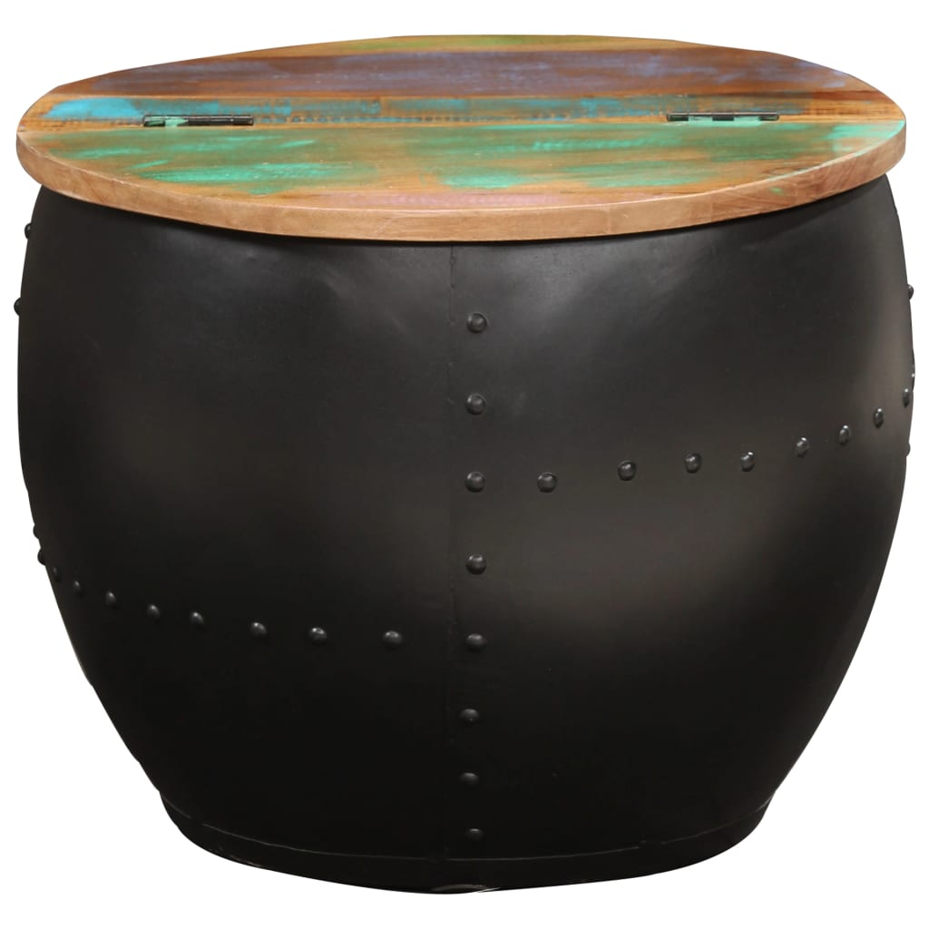 Tavolino da Salotto 53x43 cm in Legno Massello di Recupero 287483