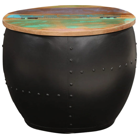 Tavolino da Salotto 53x43 cm in Legno Massello di Recupero 287483