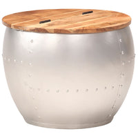 Tavolino da CaffÃ¨ 53x43 cm in Legno Massello di Acacia