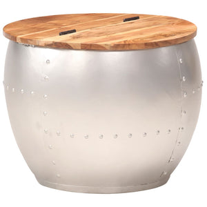 Tavolino da CaffÃ¨ 53x43 cm in Legno Massello di Acacia