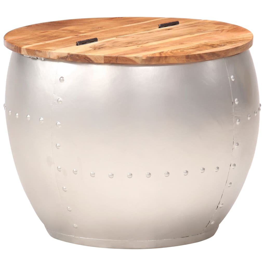 Tavolino da Caffè 53x43 cm in Legno Massello di Acacia 287485