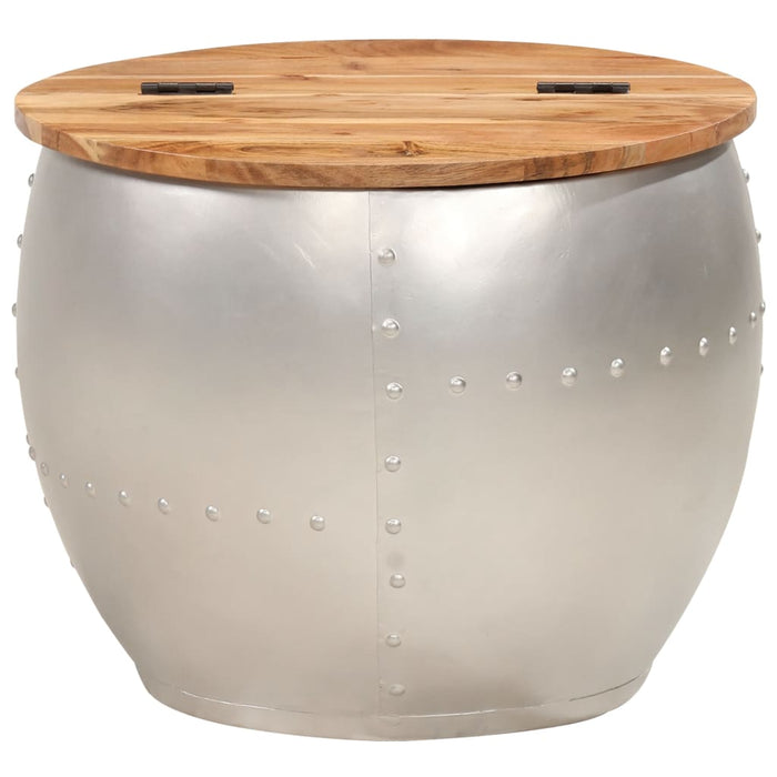 Tavolino da CaffÃ¨ 53x43 cm in Legno Massello di Acacia