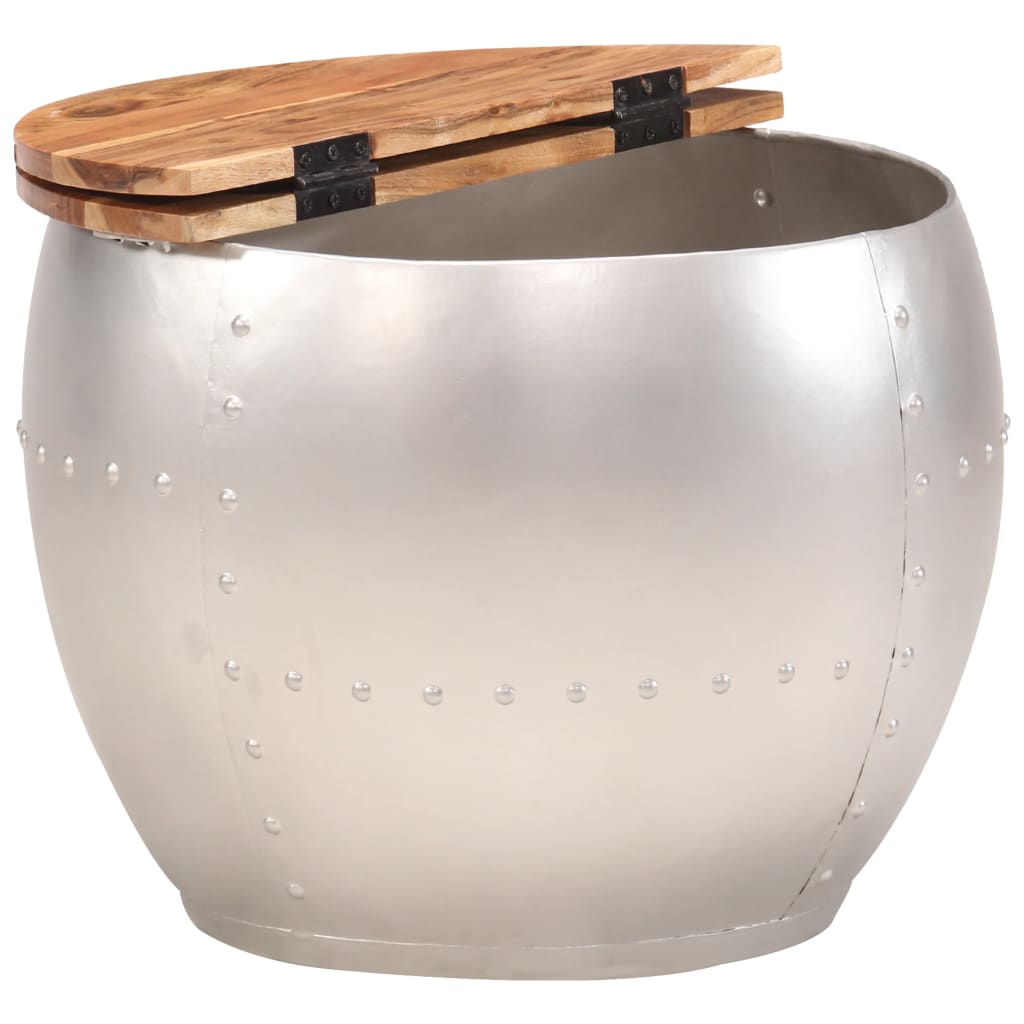 Tavolino da CaffÃ¨ 53x43 cm in Legno Massello di Acacia