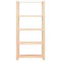 Scaffali a 5 Livelli 2 pz 80x38x170 cm Massello Pino 250 kg 279404