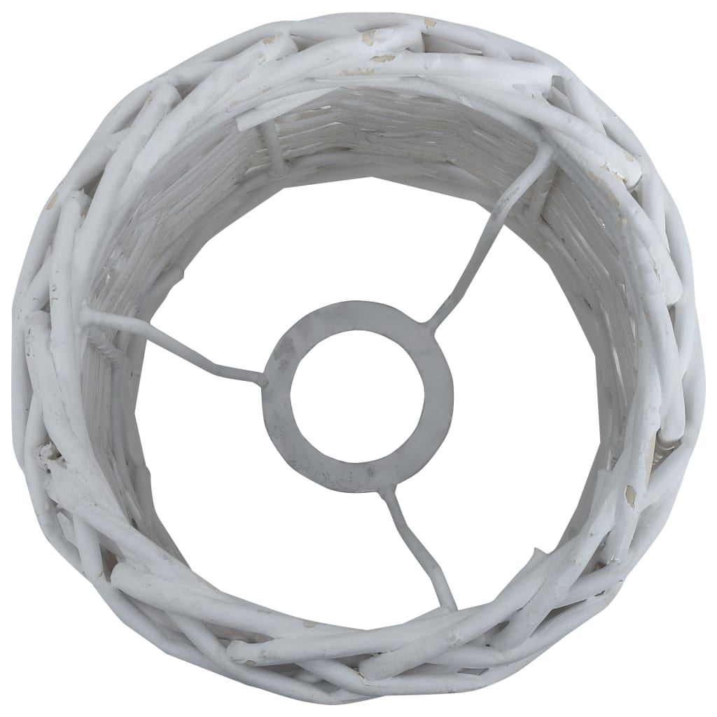 vidaXL Paralume in Vimini 25x17 cm Bianco