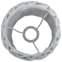 vidaXL Paralume in Vimini 25x17 cm Bianco