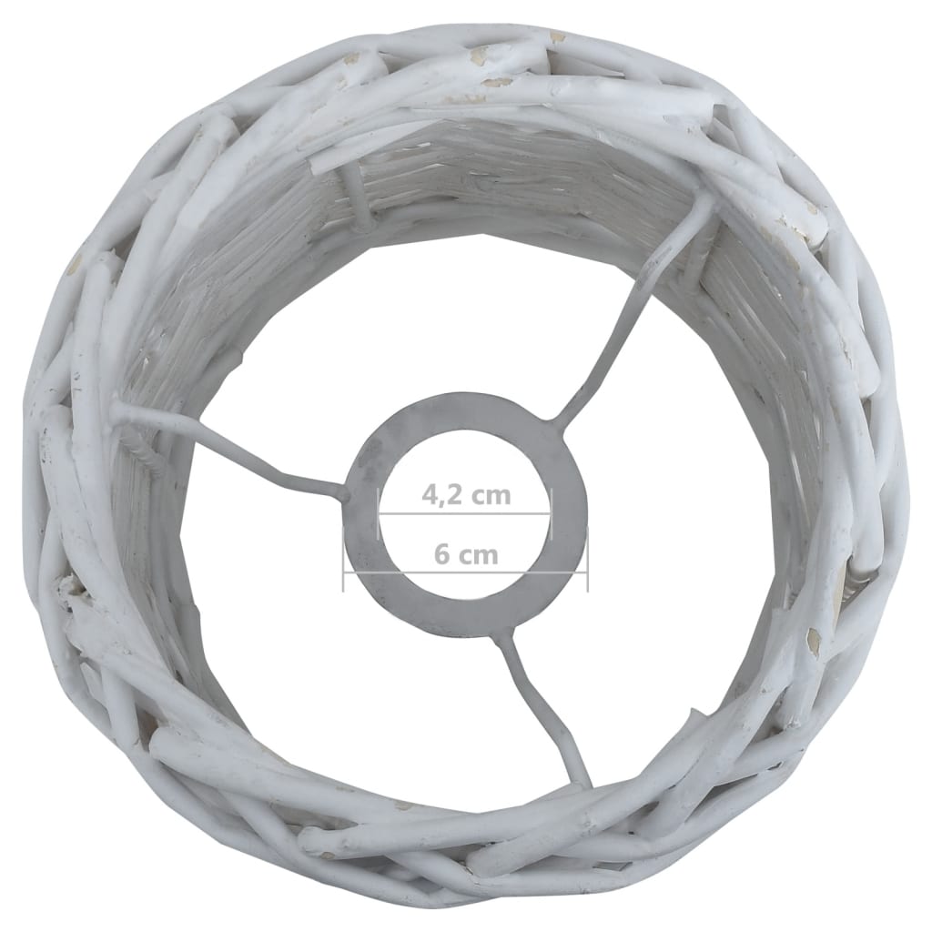 vidaXL Paralume in Vimini 25x17 cm Bianco