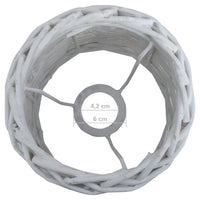vidaXL Paralume in Vimini 25x17 cm Bianco
