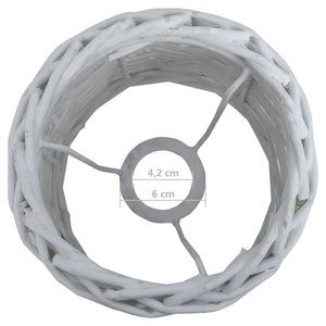 vidaXL Paralume in Vimini 25x17 cm Bianco