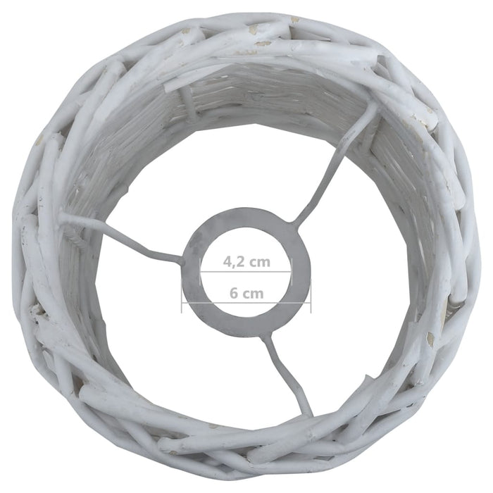 vidaXL Paralume in Vimini 25x17 cm Bianco
