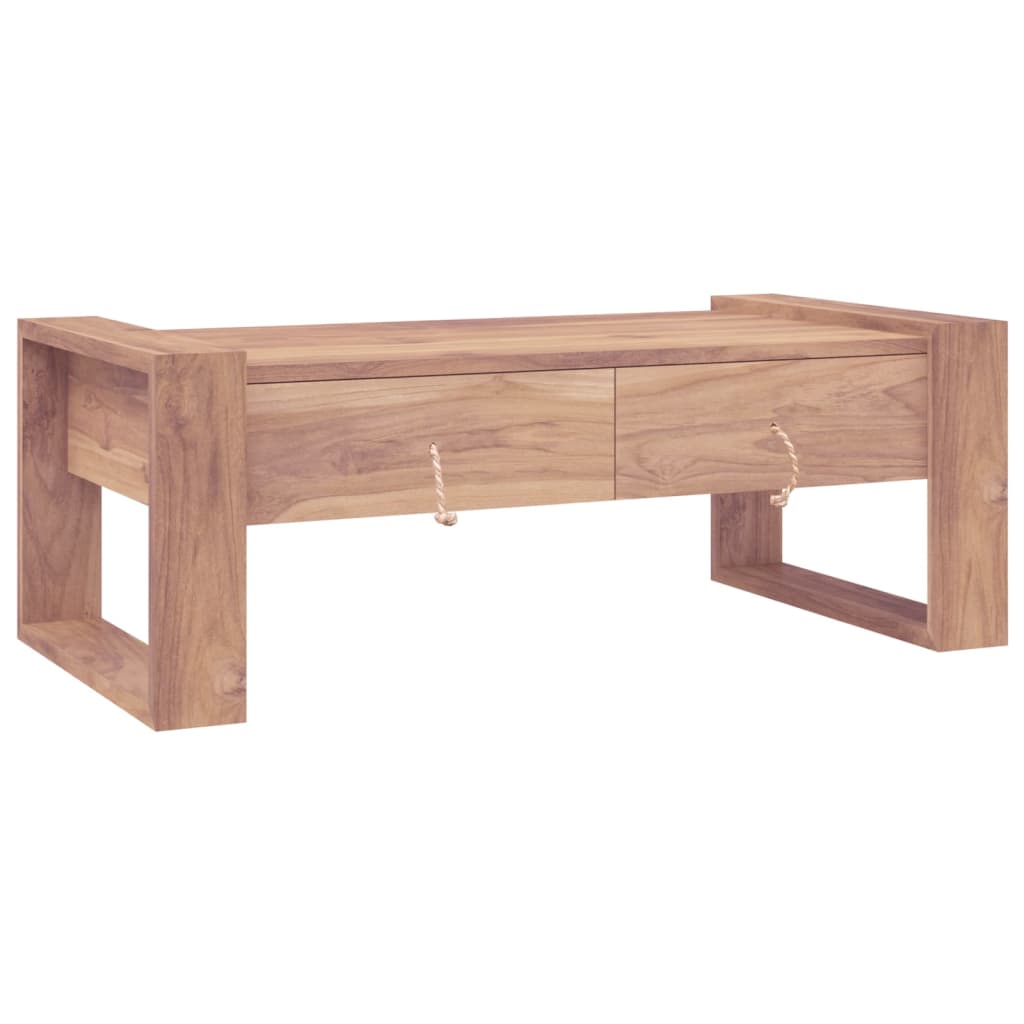 Tavolino da CaffÃ¨ 110x60x40 cm in Legno Massello di Teak cod mxl 24378