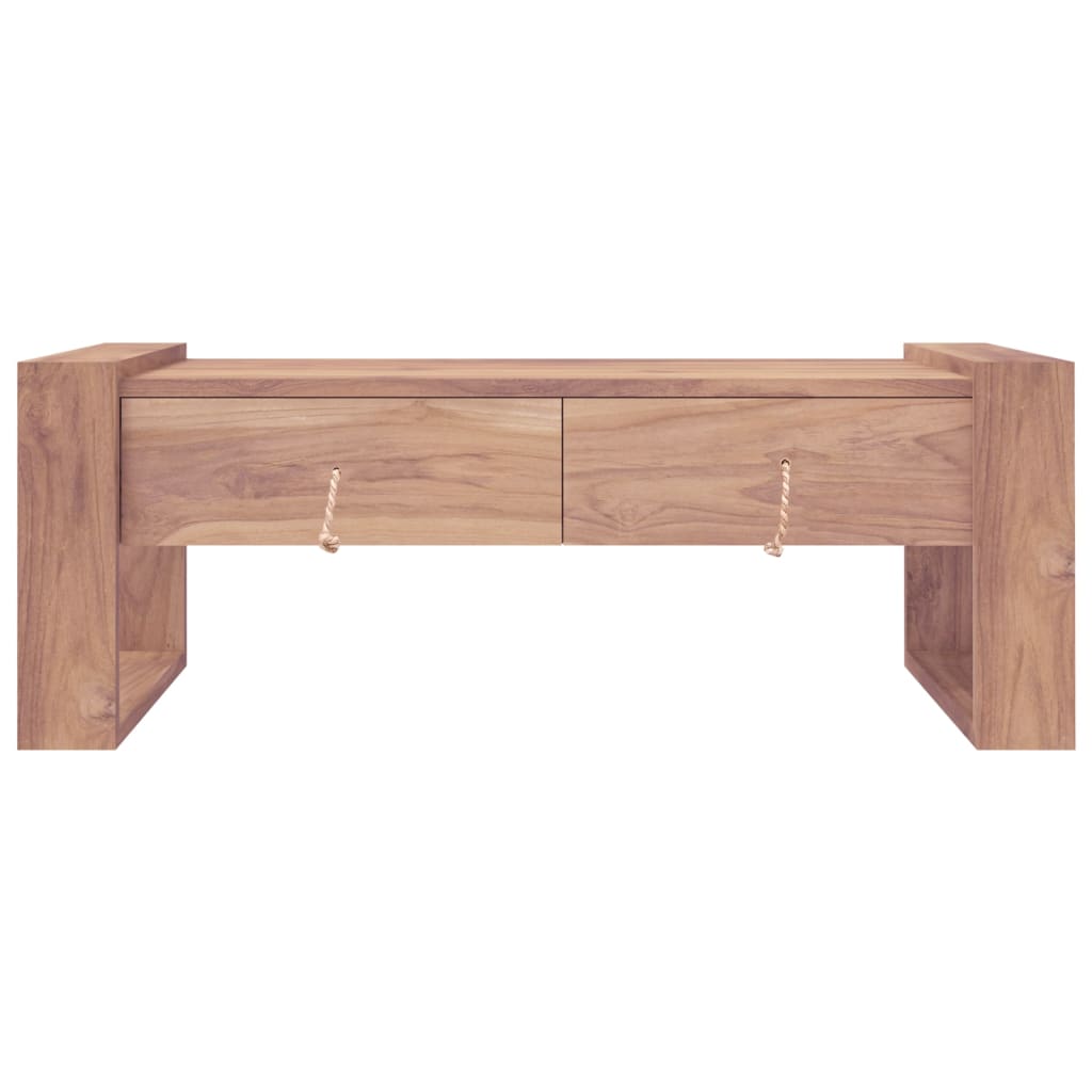 Tavolino da CaffÃ¨ 110x60x40 cm in Legno Massello di Teak cod mxl 24378