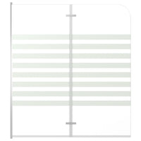 Cabina da Bagno 120x140 cm in Vetro Temperato a Righe 146225