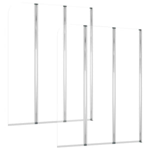 Cabine da Bagno 2 pz 104x130 cm in Vetro Temperato Trasparente 146228