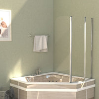 Cabine da Bagno 2 pz 104x130 cm in Vetro Temperato Trasparente 146228