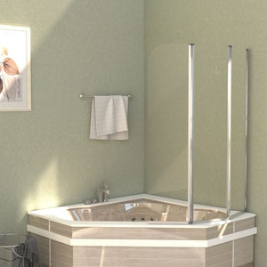 Cabine da Bagno 2 pz 104x130 cm in Vetro Temperato Trasparente 146228