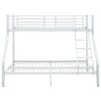 Letto a Castello Bianco in Metallo 140x200 cm/90x200 cm