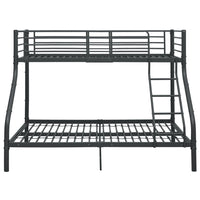 Letto a Castello Nero in Metallo 140x200 cm/90x200 cm cod mxl 63896